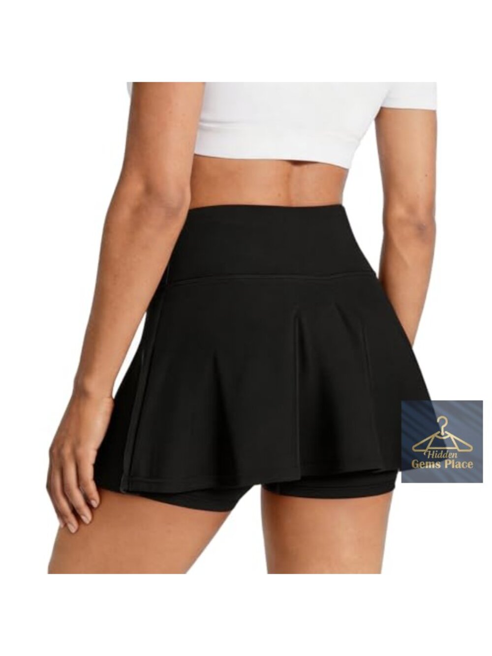 Women's High Waisted Athletic Skort with Inner Shorts & Pockets